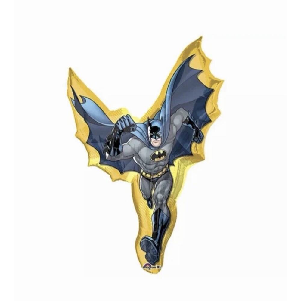 2 Pk DC Batman Foil Balloon 27in x 39 in, SuperShape Foil Balloon Birthday Party